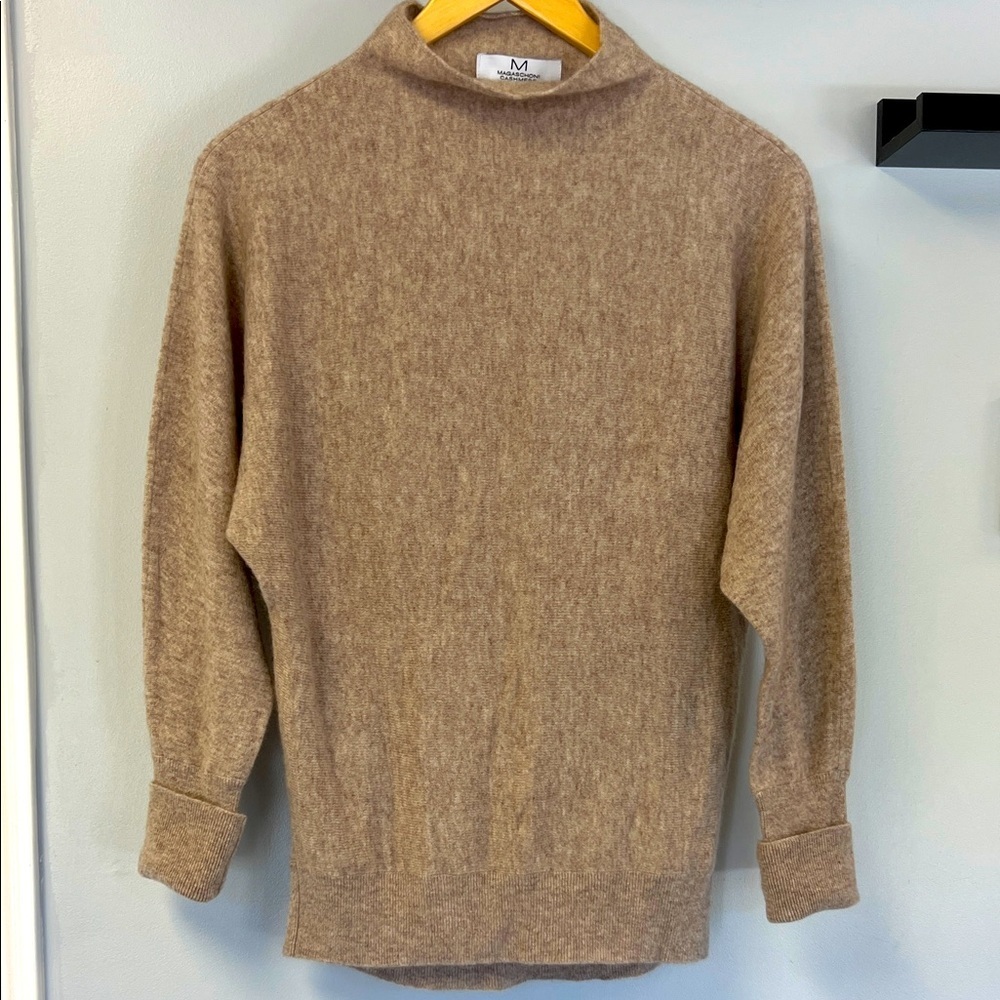 Magaschoni Tan Turtleneck Sweater